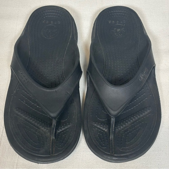Crocs Kadee II Flip Flop Sandals-Black-Women Size 8 - Picture 3 of 11